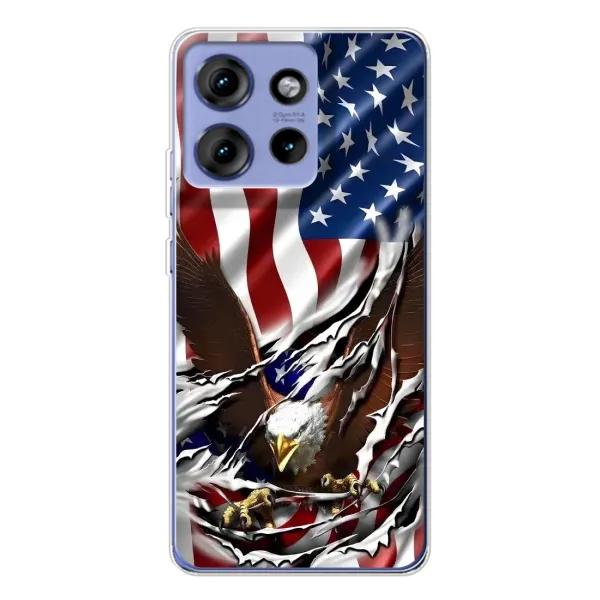 Чехол с рисунком «Флаг USA» для Motorola Edge 50 Чехол с рисунком «Флаг USA» для Motorola Edge 50