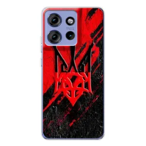 Чехлы УПА (Красно-Чёрный) на Motorola Edge 50 (Герб в цвете УПА)