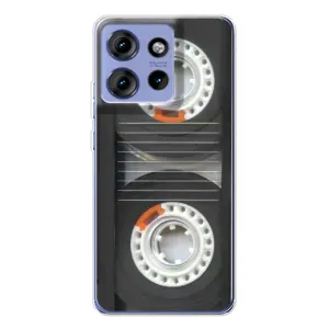 Чехол с Прикольным принтом на Motorola Edge 50 (Кассета магнитофона)
