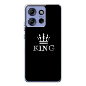 Чехол (Корона на чёрном фоне) для Едж 50 (KING)