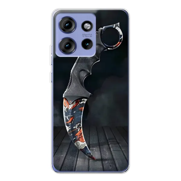 Чехол с рисунком «Кинжал КС ГО» для Motorola Edge 50 Чехол с рисунком «Кинжал КС ГО» для Motorola Edge 50