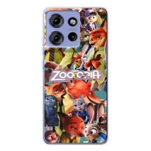 Силиконовый чехол с принтом Зоотрополіс для Motorola Edge 50 (Коллаж героев)
