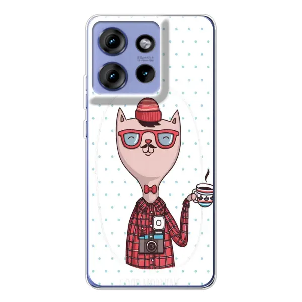 Чехол с рисунком «Кот аристократ» для Motorola Edge 50 Чехол с рисунком «Кот аристократ» для Motorola Edge 50