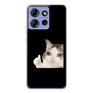Бампер с принтом Мемы для Motorola Edge 50 (Кот в слезах)