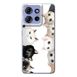 Силиконовый чехол с котиком для Motorola Edge 50 (Коты)