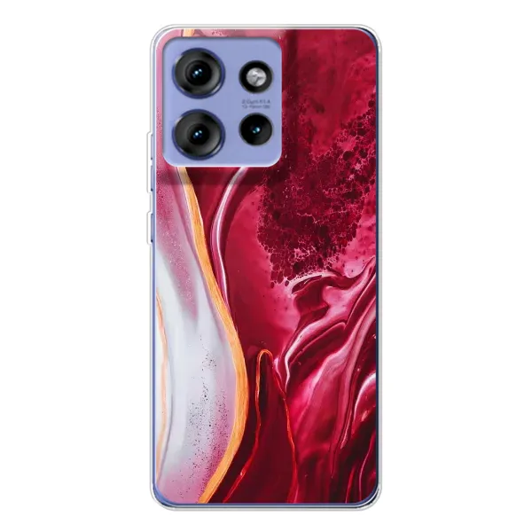 Чехол с рисунком «Красный мрамор» для Motorola Edge 50 Чехол с рисунком «Красный мрамор» для Motorola Edge 50