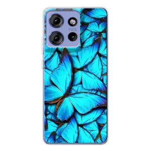 Силиконовый бампер с картинкой животных для Motorola Edge 50 (Крылья бабочек)