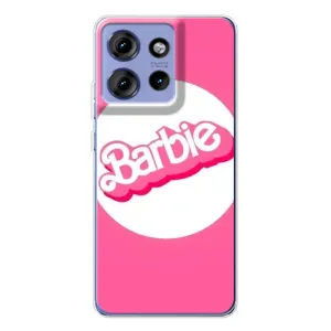 Силиконовый Чехол Барби Фильм на Motorola Edge 50 (Лого Барби)