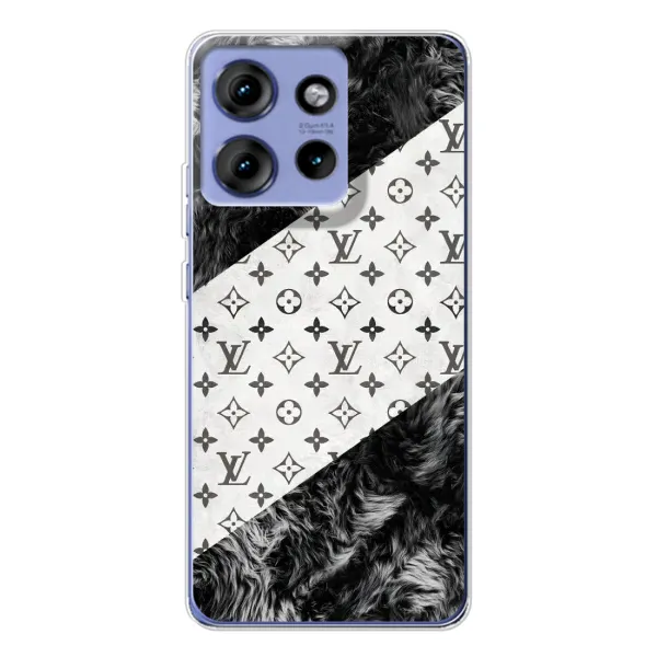 Чехол с рисунком «LV на белом» для Motorola Edge 50 Чехол с рисунком «LV на белом» для Motorola Edge 50