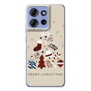 Чехол Санта Клаус для Motorola Edge 50 (Merry Christmas)