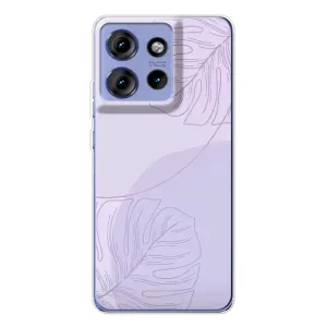 Чохол квітковий дизайн для Motorola Edge 50 (Монстера фіолетова)