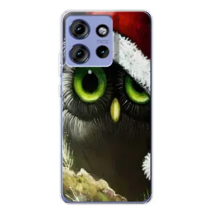 Чехлы с принтом СОВЫ для Motorola Edge 50 (Новогодняя Сова)