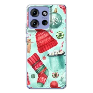 Чехол Санта Клаус для Motorola Edge 50 (Одежда)