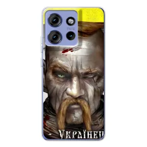 Чехол с картинкой (Патриотический КОЗАК) на Motorola Edge 50 (Одноглазый Козак)