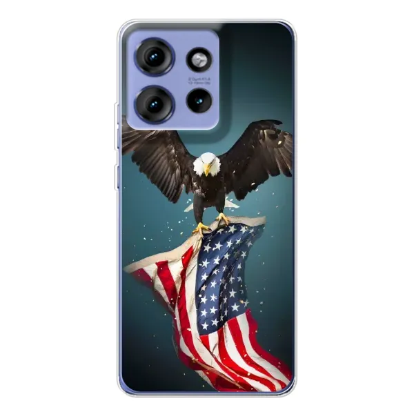 Чехол с рисунком «Орел и флаг» для Motorola Edge 50 Чехол с рисунком «Орел и флаг» для Motorola Edge 50