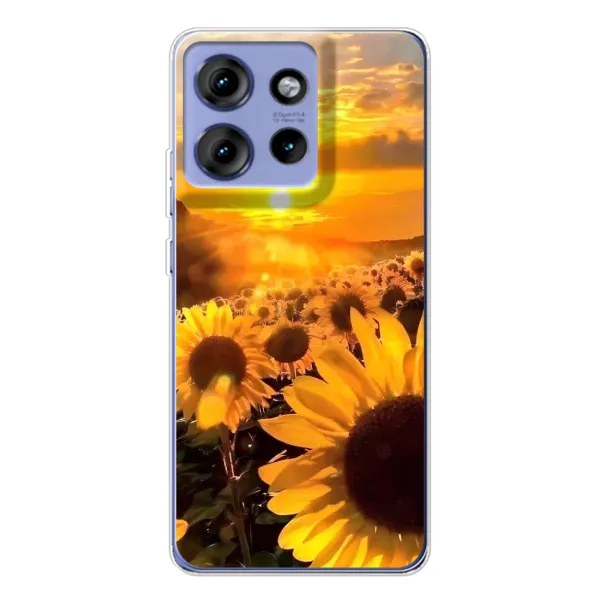 Чехол с рисунком «поле подсолнухов» для Motorola Edge 50