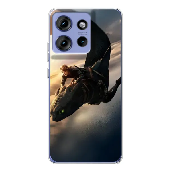 Чехол с рисунком «Полет Беззубика» для Motorola Edge 50 Чехол с рисунком «Полет Беззубика» для Motorola Edge 50