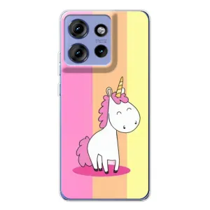 Чехол Unicorn на Motorola Edge 50 (Радужный Единорог)