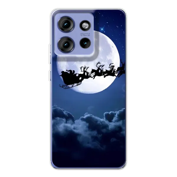 Чехол с рисунком «Санта - луна» для Motorola Edge 50