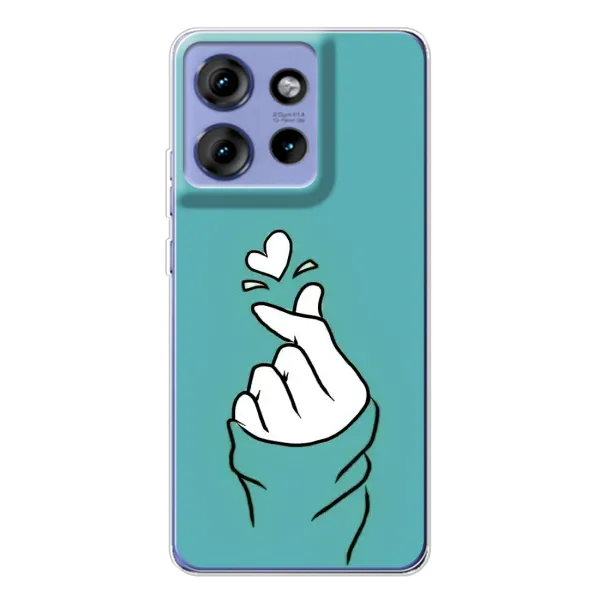 Чехол с рисунком «Сердечко на бирюзовом» для Motorola Edge 50 Чехол с рисунком «Сердечко на бирюзовом» для Motorola Edge 50
