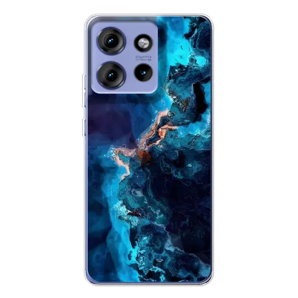 Чехол с рисунком «Синий мрамор» для Motorola Edge 50 Чехол с рисунком «Синий мрамор» для Motorola Edge 50
