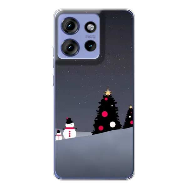 Чехол с рисунком «Снеговички» для Motorola Edge 50 Чехол с рисунком «Снеговички» для Motorola Edge 50