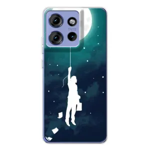 Чохол (ТПУ) з планетами на Motorola Edge 50 (To The moon)
