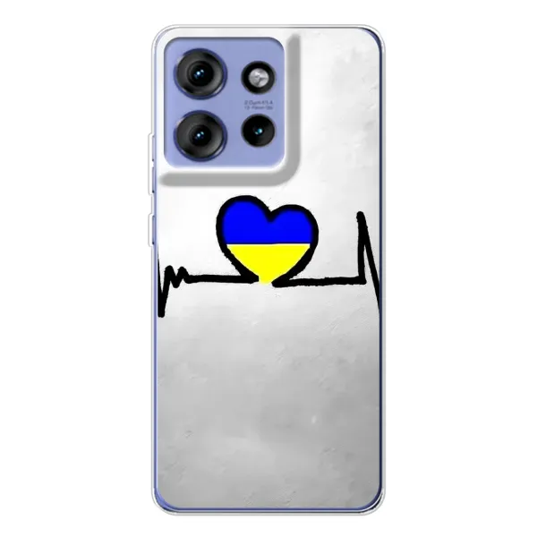 Чехол с рисунком «Украинская кардиограмма» для Motorola Edge 50 Чехол с рисунком «Украинская кардиограмма» для Motorola Edge 50