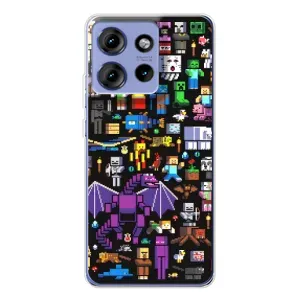 Чохол майнкрафт для Motorola Edge 50 (Усі персонажі)