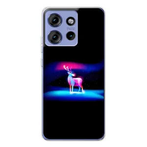 Силиконовый бампер с картинкой животных для Motorola Edge 50 (Яркий олень)
