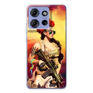 ЗСУ Чохли (TPU) для Motorola Edge 50 (Жінка солдат)