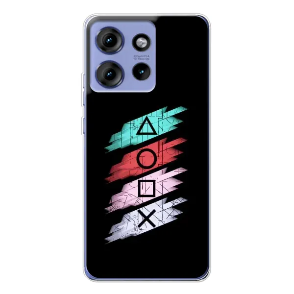 Чехол с рисунком «Значки Sony» для Motorola Edge 50 Чехол с рисунком «Значки Sony» для Motorola Edge 50