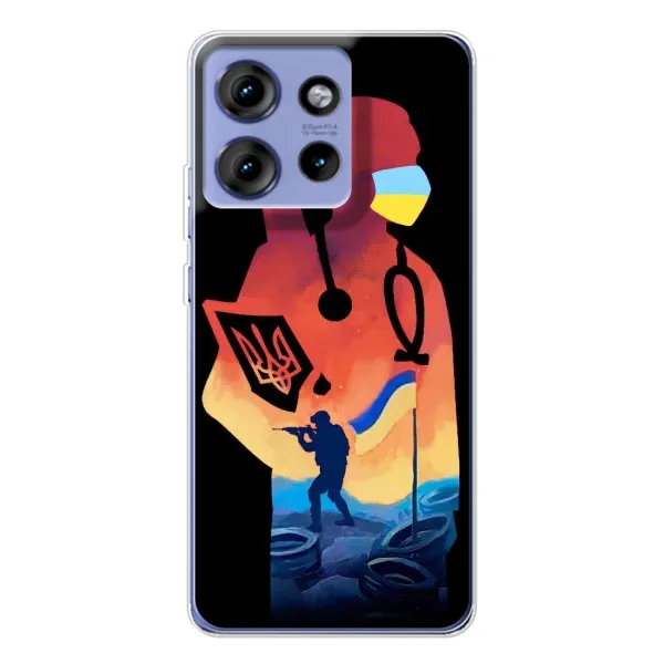 Чехол с рисунком «ЗСУ Врач» для Motorola Edge 50 Чехол с рисунком «ЗСУ Врач» для Motorola Edge 50