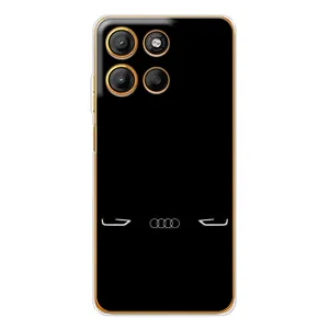 Силиконовый бампер с картинкой машины на Motorola Edge 60 Fusion (Силует Audi)