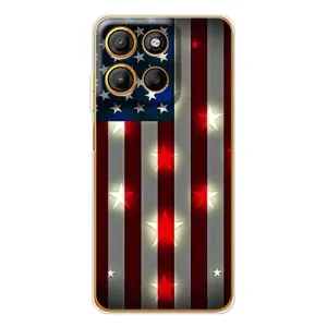 Чехол Флаг USA для Motorola Edge 60 Fusion (Флаг США 2)