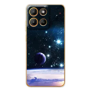 Чехол (ТПУ) с планетами на Motorola Edge 60 Fusion (Космический вид)