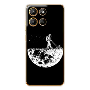 Силиконовый Чехол с принтом "Космонавты" на Motorola Edge 60 Fusion (Космонавт)