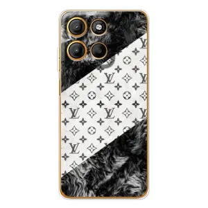Чехол Стиль Louis Vuitton на Motorola Edge 60 Fusion (LV на белом)