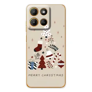 Чехол Санта Клаус для Motorola Edge 60 Fusion (Merry Christmas)