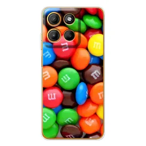 Чехол с изображением вкусной еды для Motorola Edge 60 Fusion (Разноцветные M&M'S)