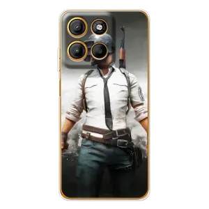 Силиконовый чехол с картинкой "Герой Pubg" на Motorola Edge 60 Fusion (Пабг)