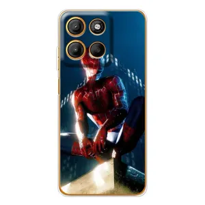 Чехол Супергерой Человека Паука на Motorola Edge 60 Fusion (Паук на доме)