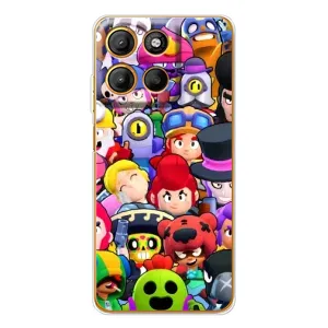 Силиконовый Чехол на Motorola Edge 60 Fusion с картинкой Brawl Stars (Персонажи)