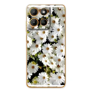 Чехол с ромашками на Motorola Edge 60 Fusion (Рамка в ромашках)