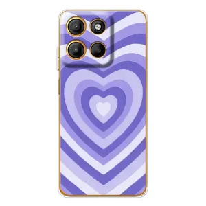 Чехлы с тематикой "Маленькие Сердечки" на Motorola Edge 60 Fusion (Сердце фиолет)