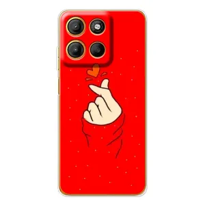Чехлы (Знак сердечка) на Motorola Edge 60 Fusion (Сердце на красном)