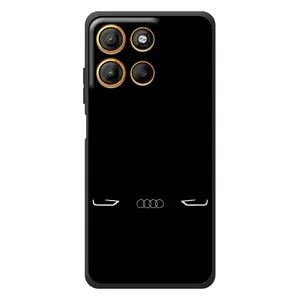 Силиконовый бампер с картинкой машины на Motorola Edge 60 Neo (Силует Audi)