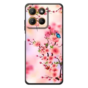 Чехол с принтом САКУРЫ на Motorola Edge 60 Neo (Бабочки на сакуре)