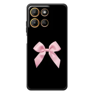 Чехол банты для Motorola Edge 60 Neo (Бант на черном)
