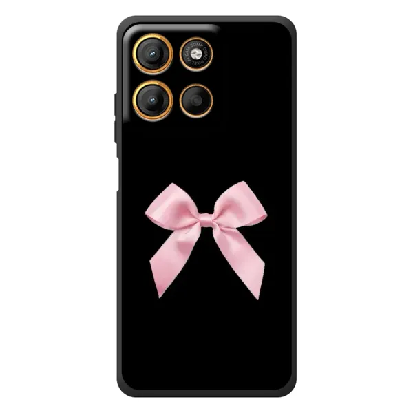 Чехол с рисунком «Бант на черном» для Motorola Edge 60 Neo Чехол с рисунком «Бант на черном» для Motorola Edge 60 Neo